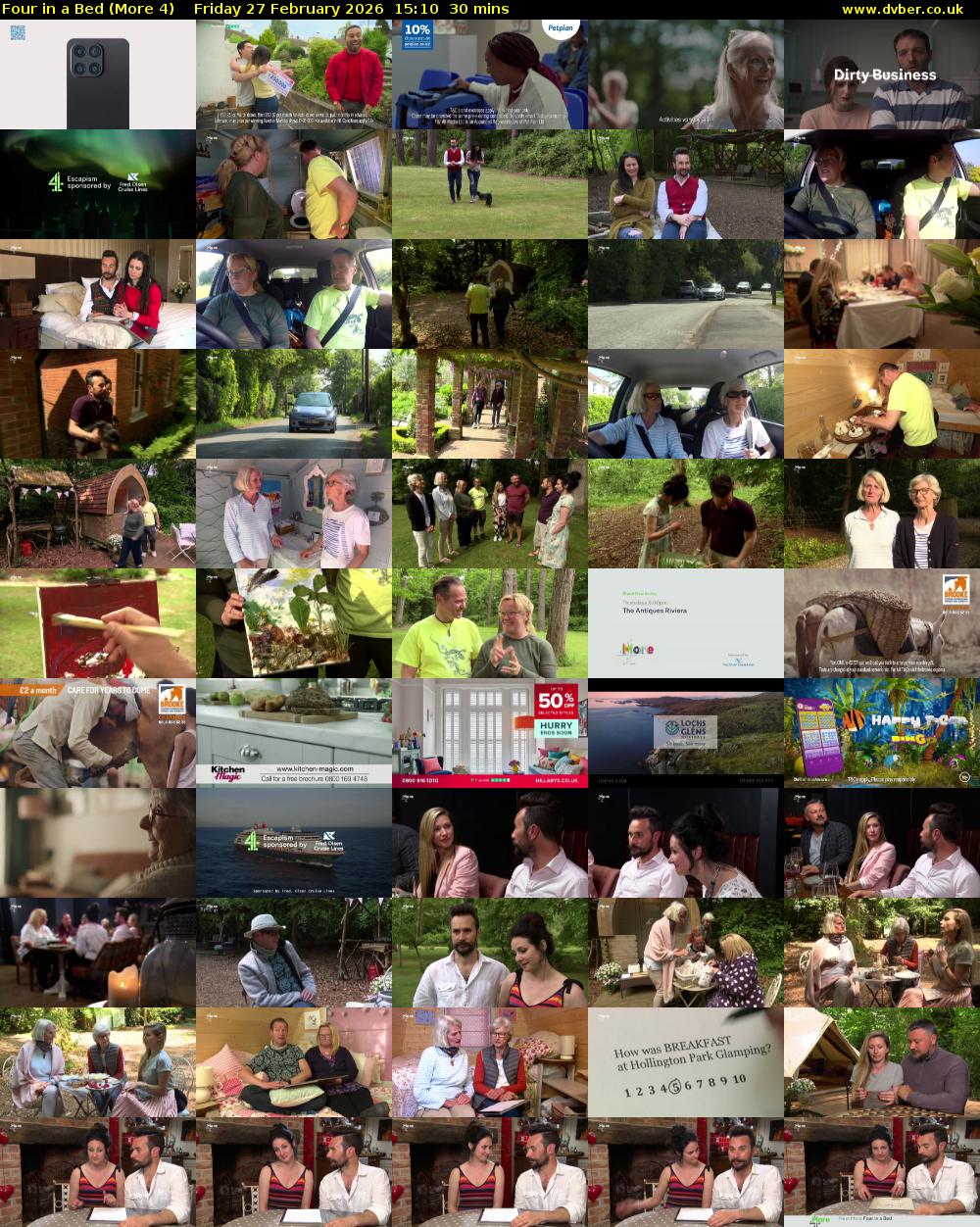 Four in a Bed (More 4) Friday 27 February 2026 15:10 - 15:40
