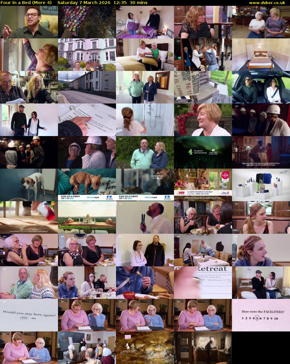 Four in a Bed (More 4) Saturday 7 March 2026 12:35 - 13:05