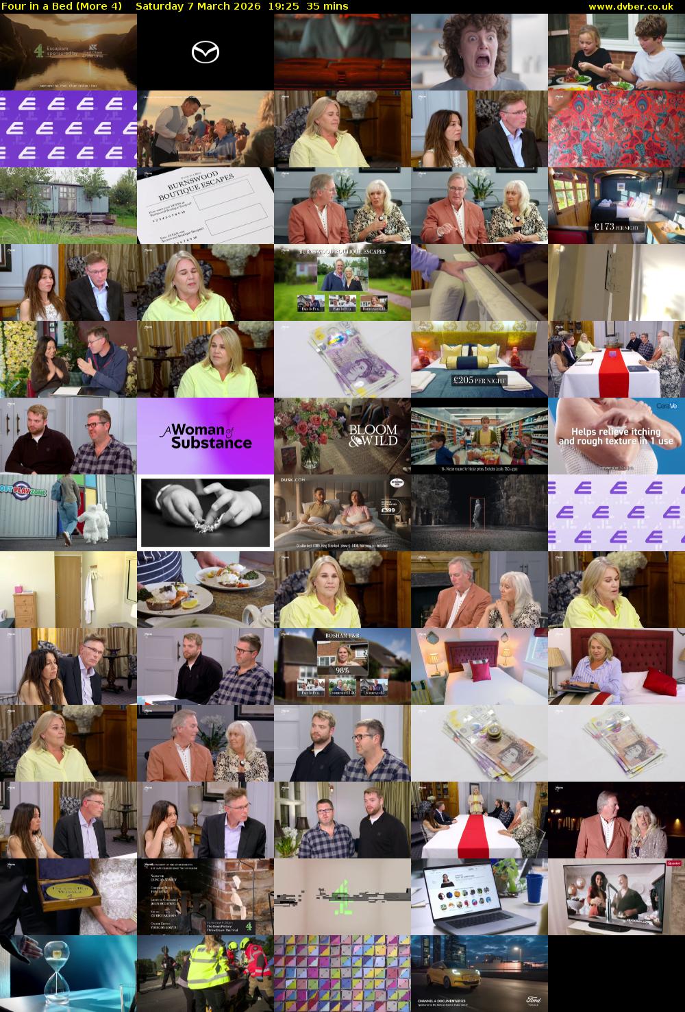 Four in a Bed (More 4) Saturday 7 March 2026 19:25 - 20:00