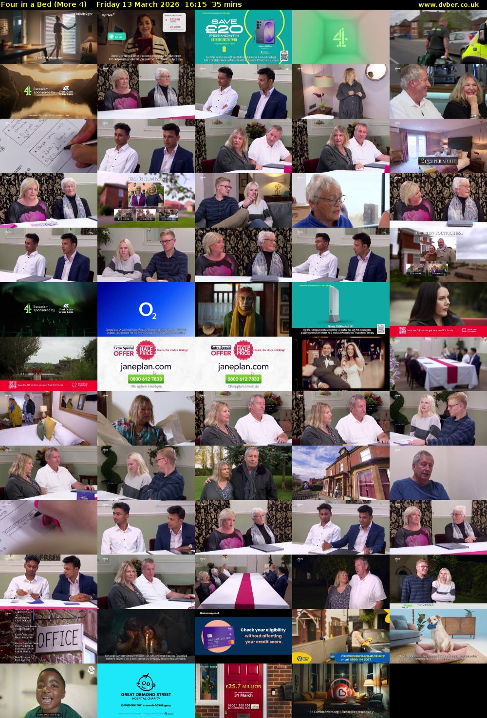 Four in a Bed (More 4) Friday 13 March 2026 16:15 - 16:50
