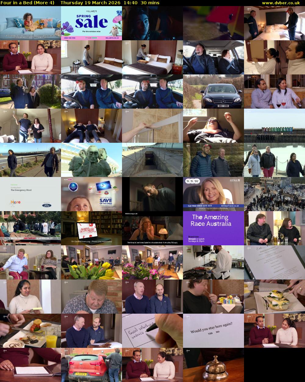Four in a Bed (More 4) Thursday 19 March 2026 14:40 - 15:10