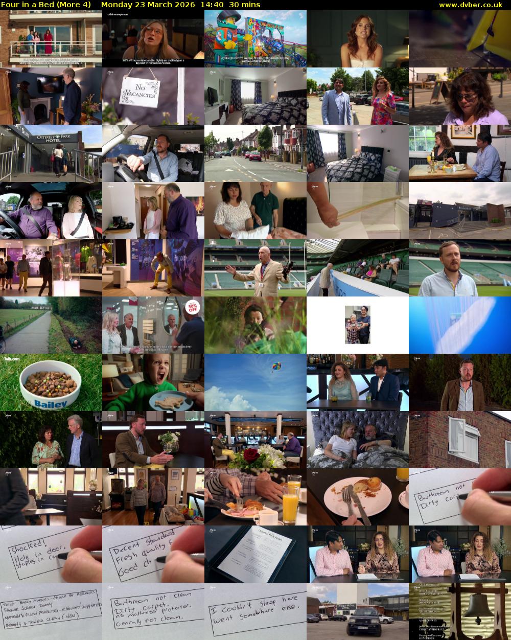 Four in a Bed (More 4) Monday 23 March 2026 14:40 - 15:10