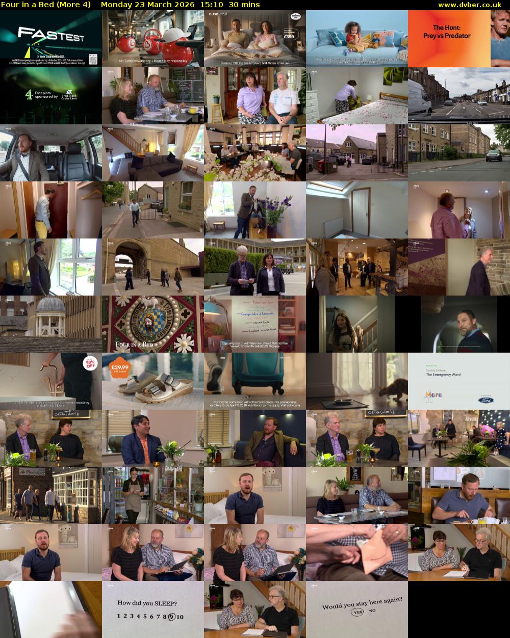 Four in a Bed (More 4) Monday 23 March 2026 15:10 - 15:40