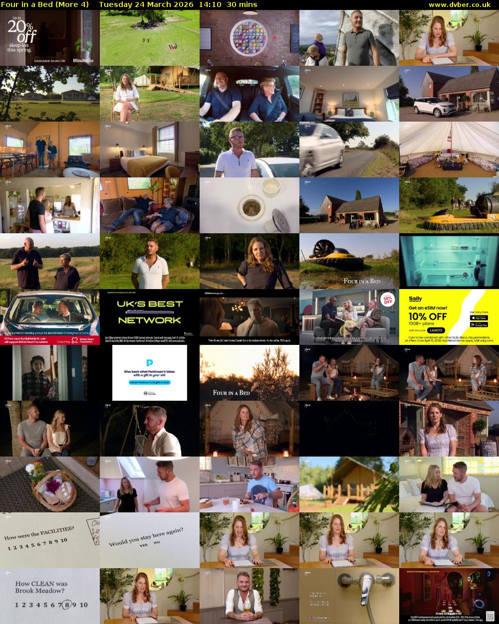 Four in a Bed (More 4) Tuesday 24 March 2026 14:10 - 14:40