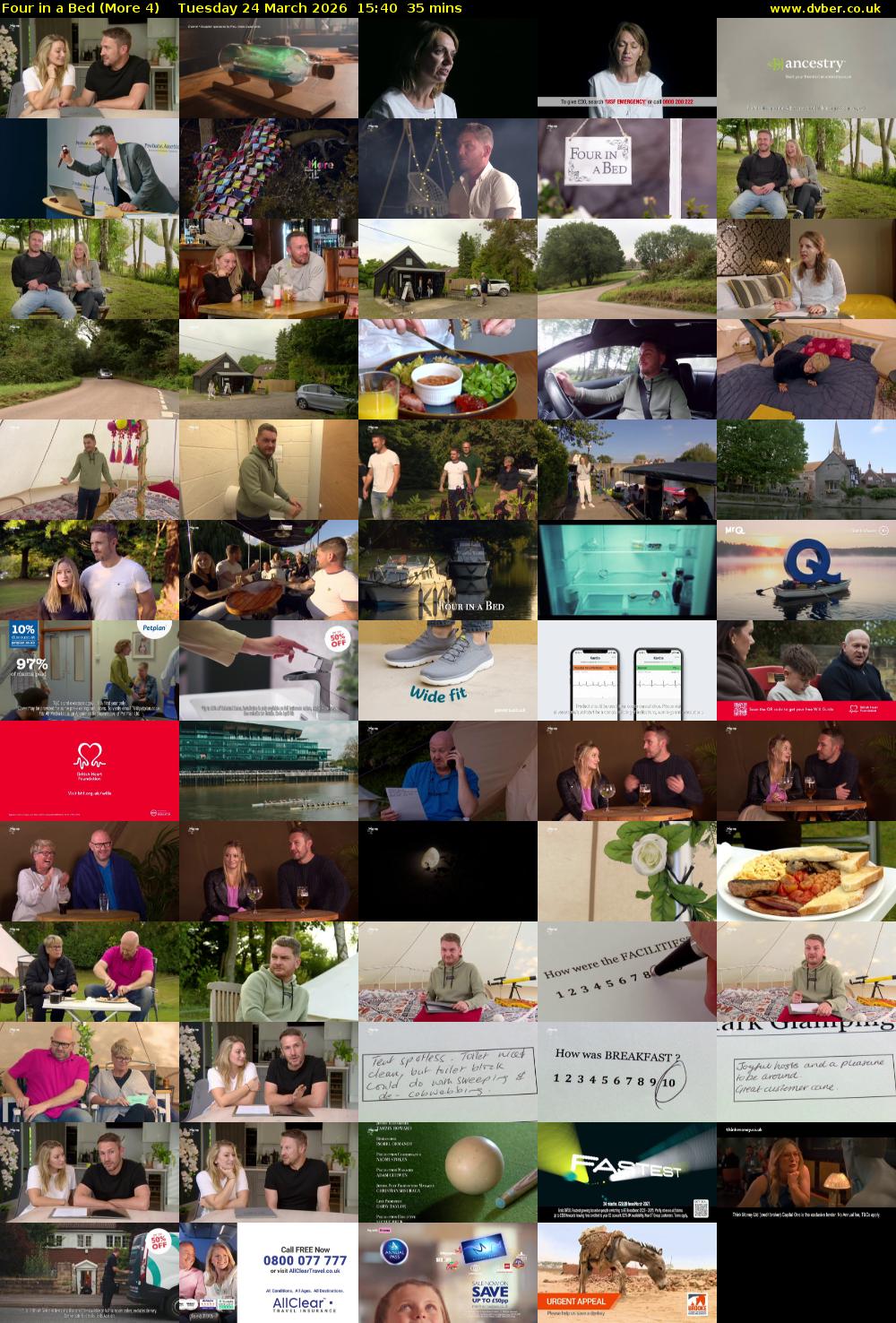 Four in a Bed (More 4) Tuesday 24 March 2026 15:40 - 16:15