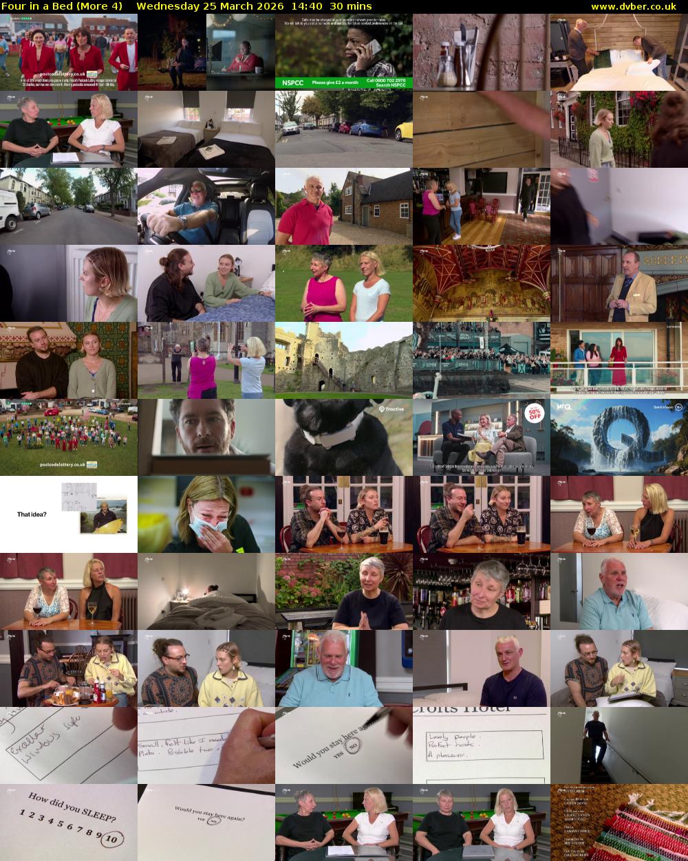 Four in a Bed (More 4) Wednesday 25 March 2026 14:40 - 15:10