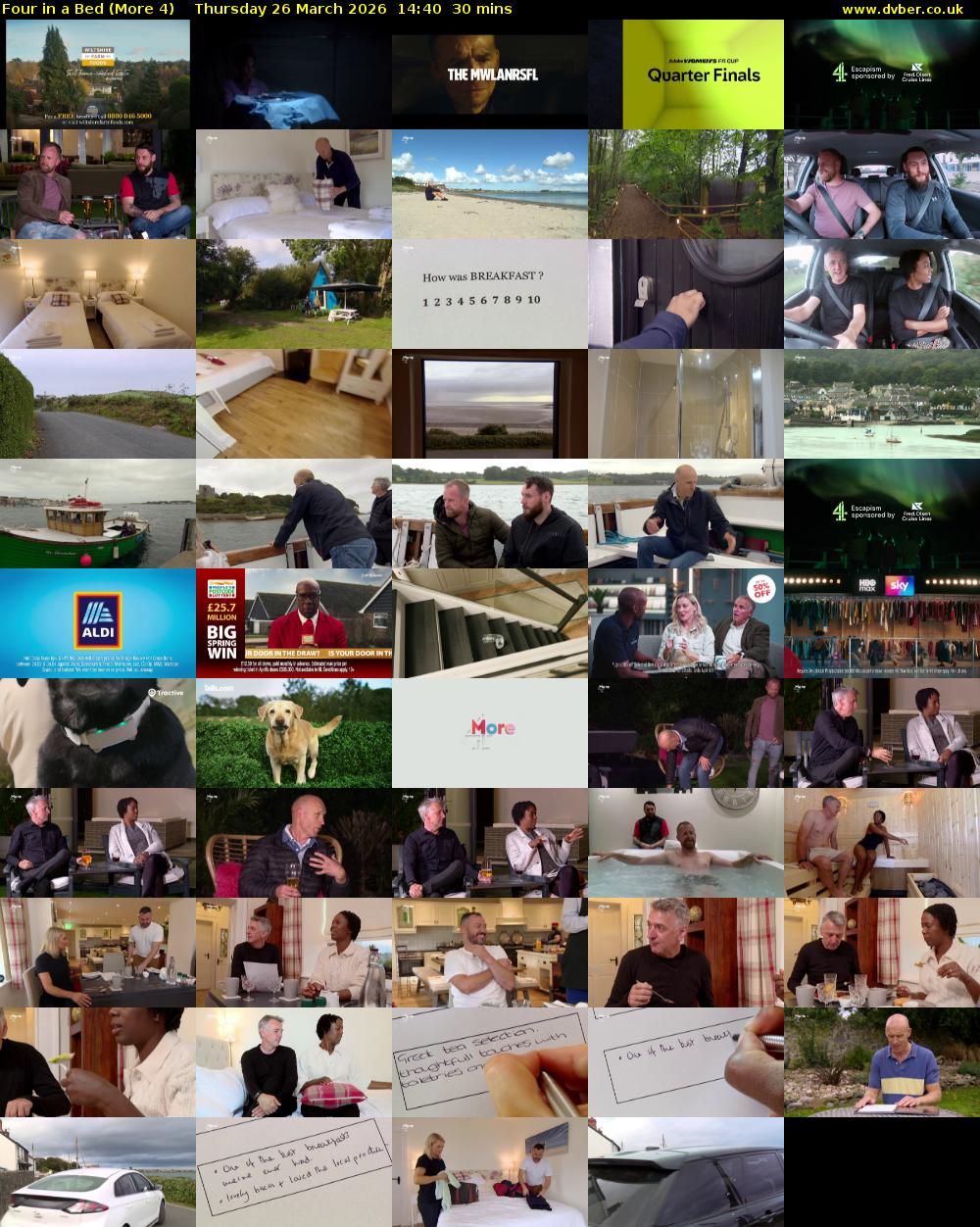 Four in a Bed (More 4) Thursday 26 March 2026 14:40 - 15:10