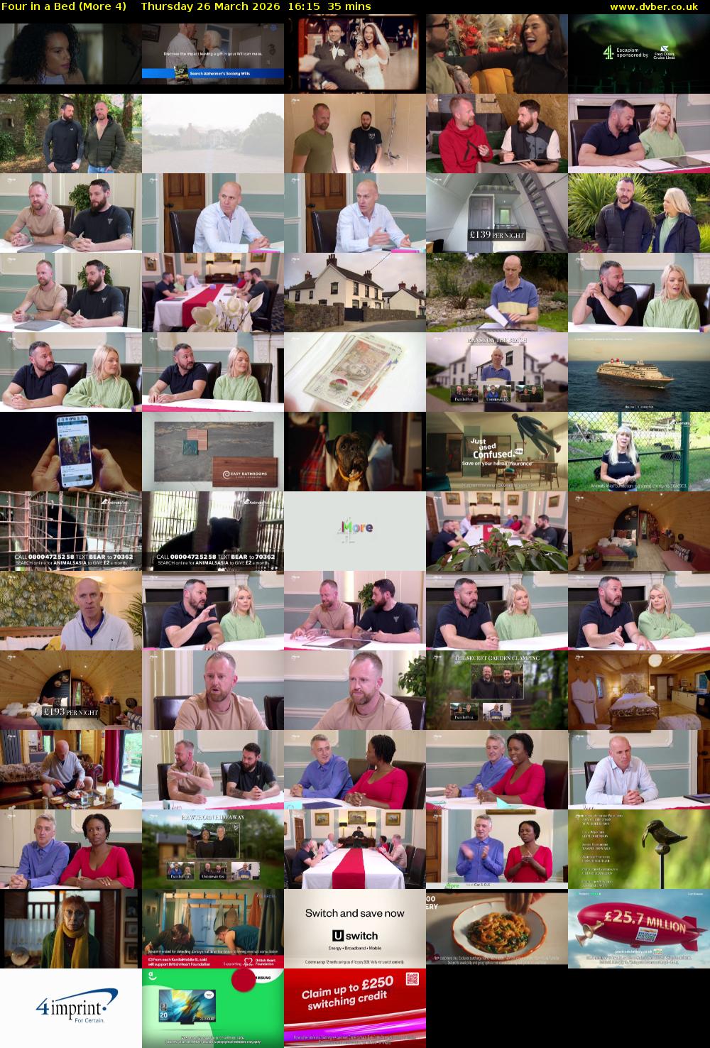 Four in a Bed (More 4) Thursday 26 March 2026 16:15 - 16:50