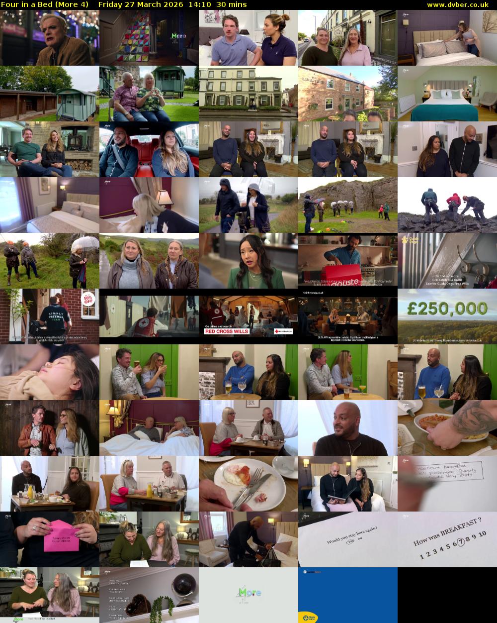 Four in a Bed (More 4) Friday 27 March 2026 14:10 - 14:40