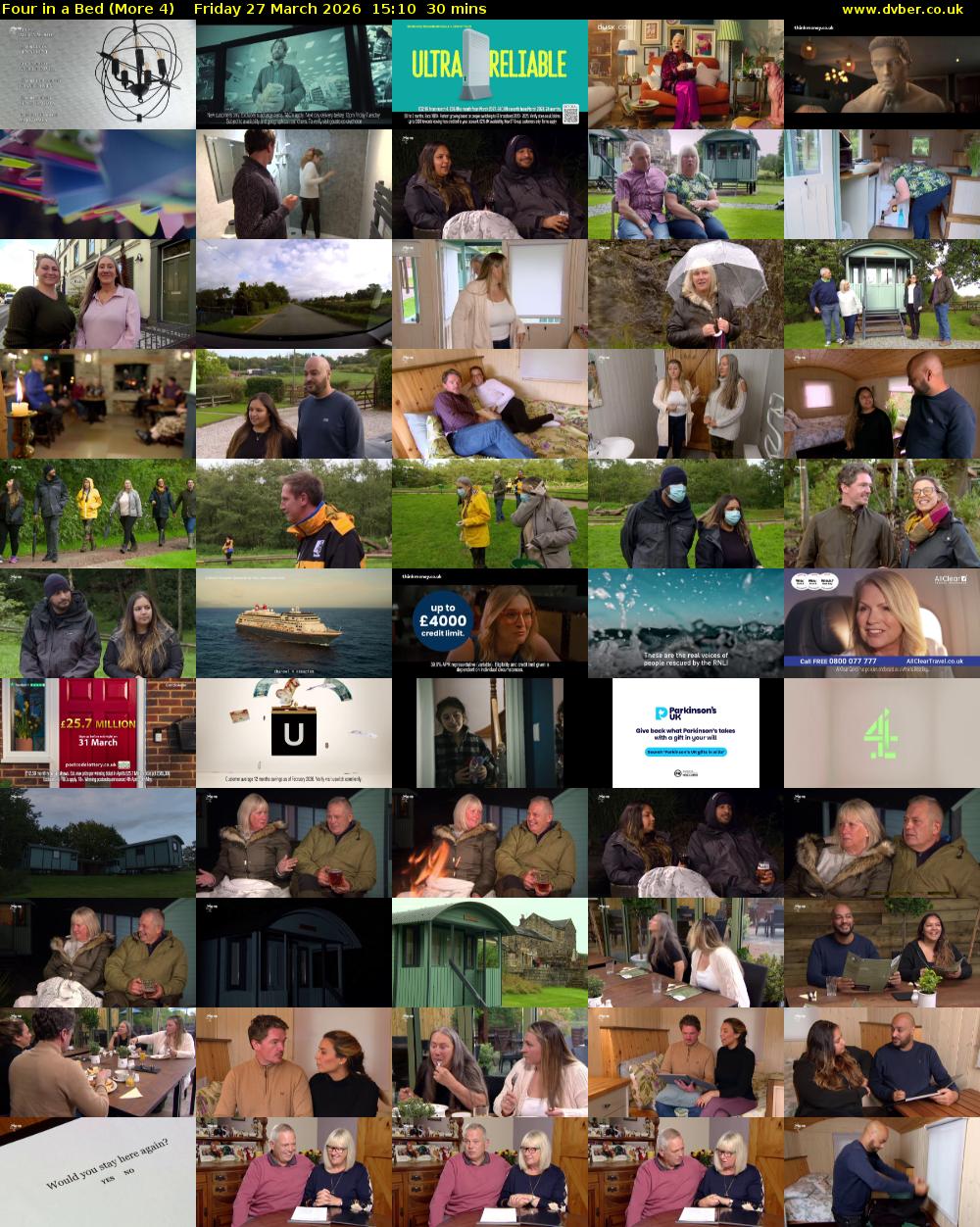 Four in a Bed (More 4) Friday 27 March 2026 15:10 - 15:40