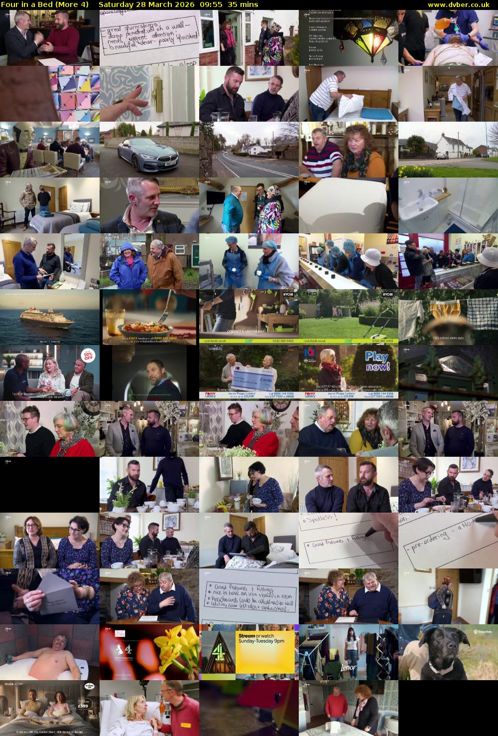 Four in a Bed (More 4) Saturday 28 March 2026 09:55 - 10:30