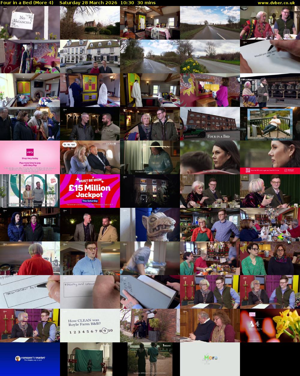 Four in a Bed (More 4) Saturday 28 March 2026 10:30 - 11:00