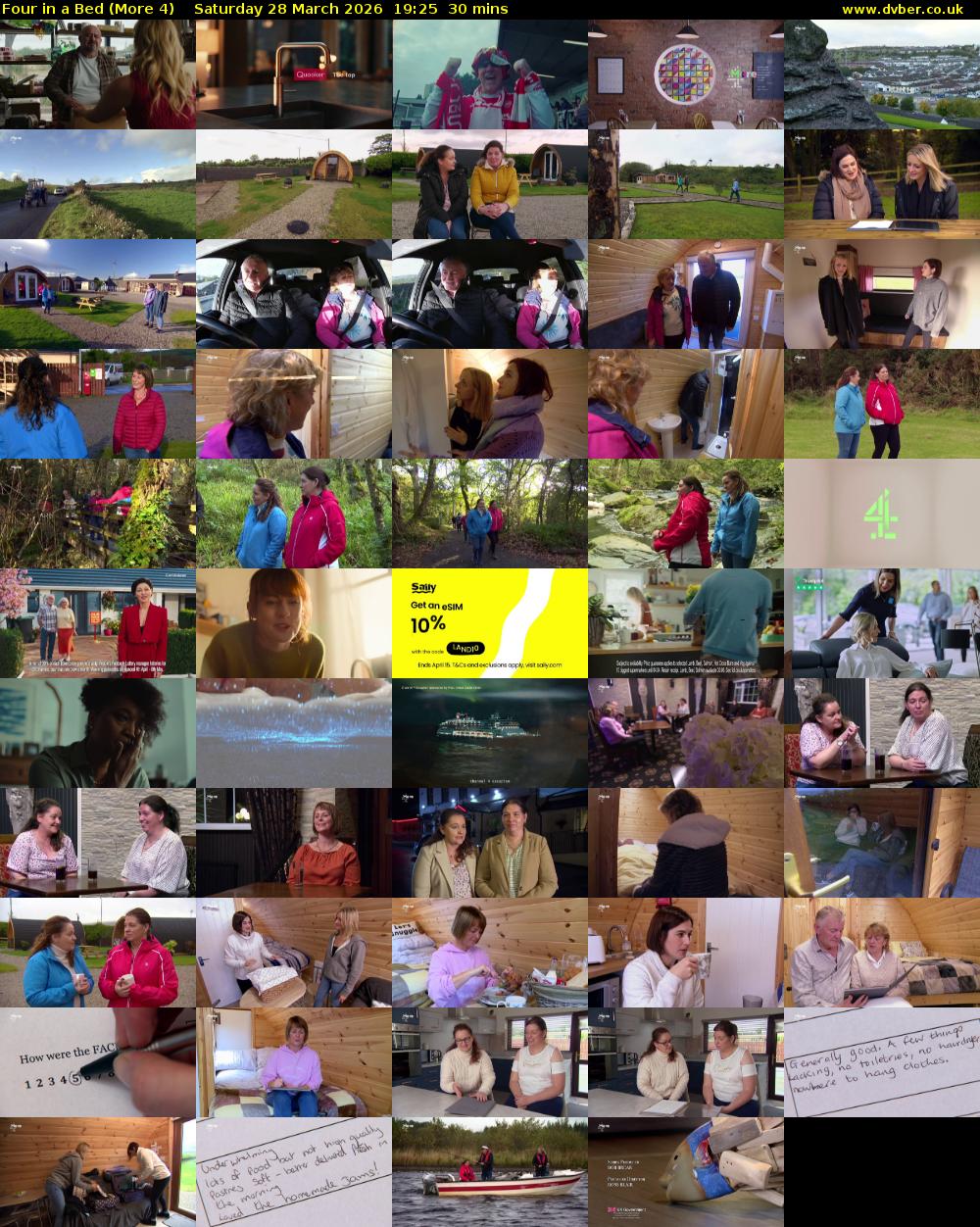 Four in a Bed (More 4) Saturday 28 March 2026 19:25 - 19:55