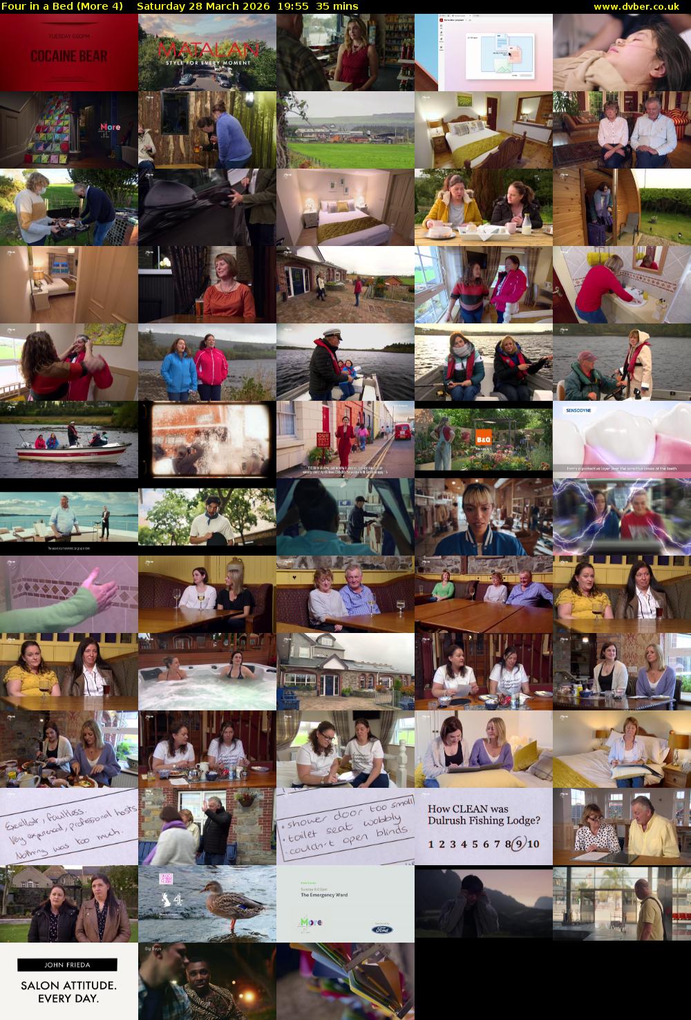 Four in a Bed (More 4) Saturday 28 March 2026 19:55 - 20:30