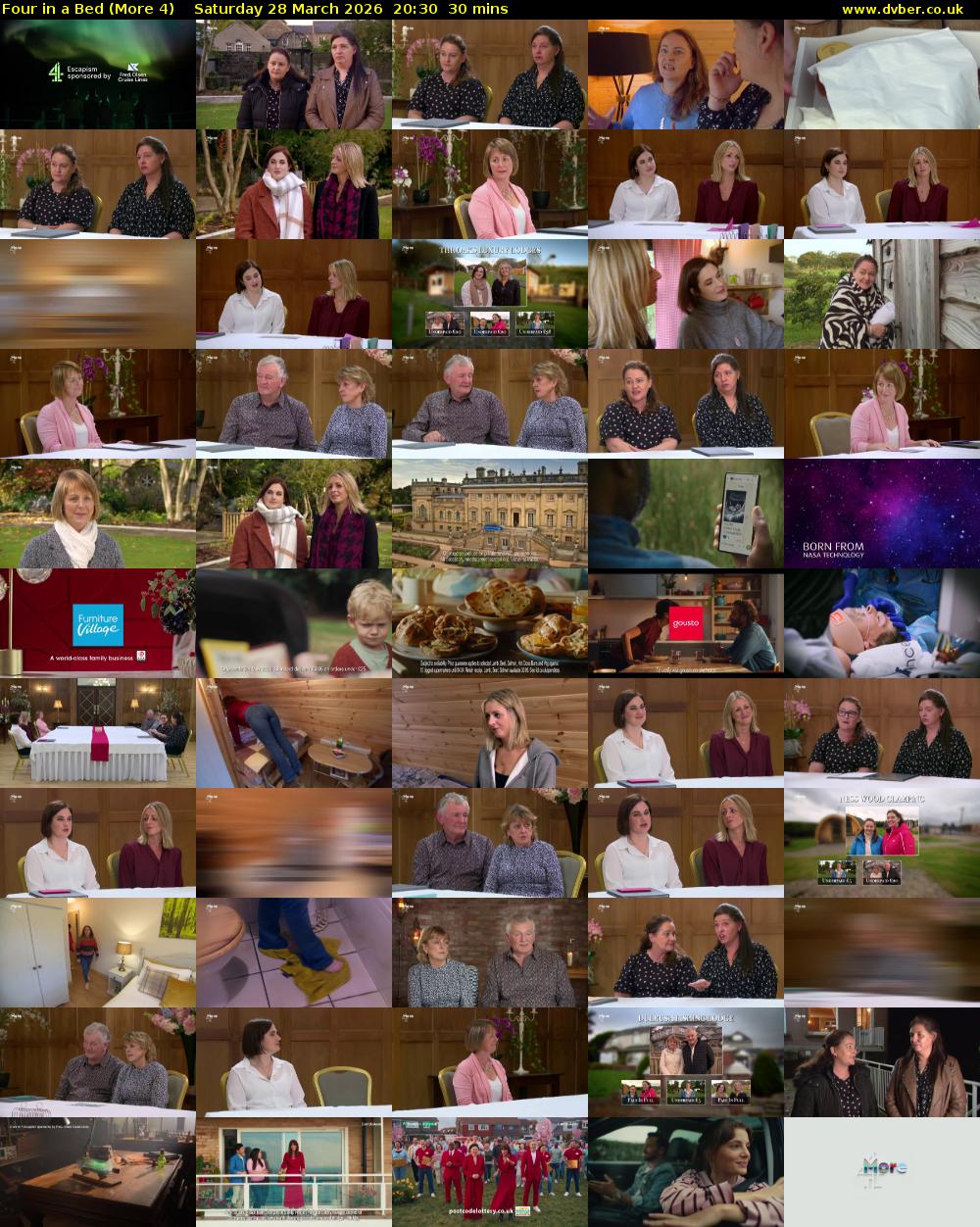 Four in a Bed (More 4) Saturday 28 March 2026 20:30 - 21:00