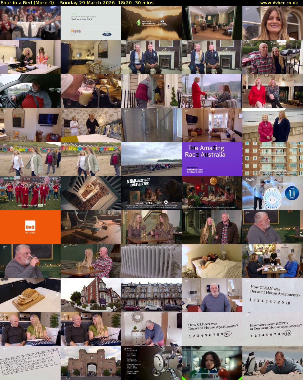 Four in a Bed (More 4) Sunday 29 March 2026 18:20 - 18:50