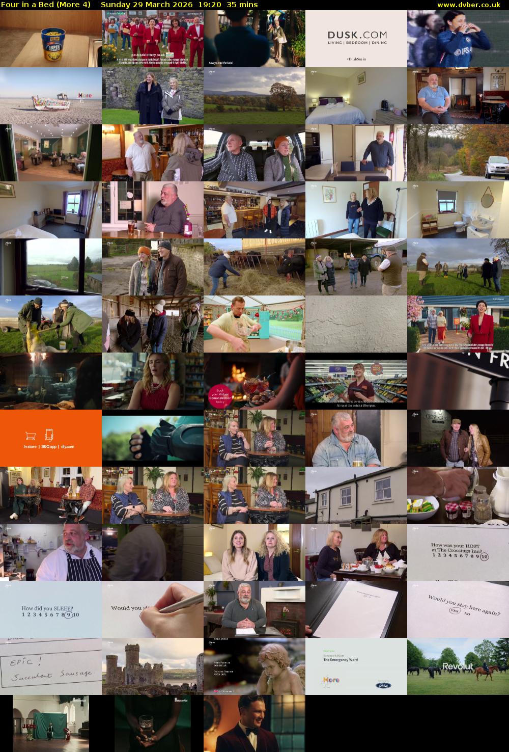 Four in a Bed (More 4) Sunday 29 March 2026 19:20 - 19:55