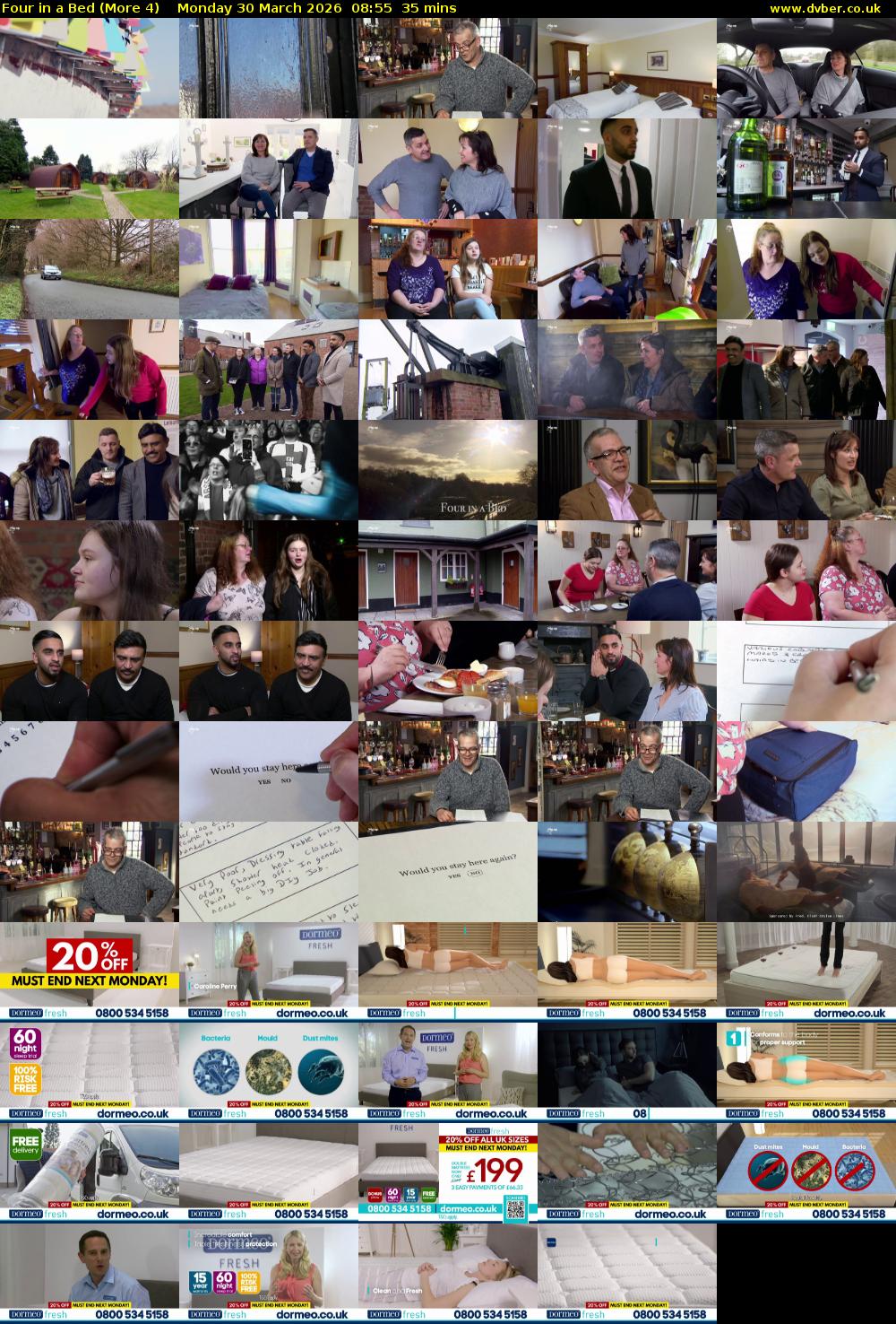 Four in a Bed (More 4) Monday 30 March 2026 08:55 - 09:30