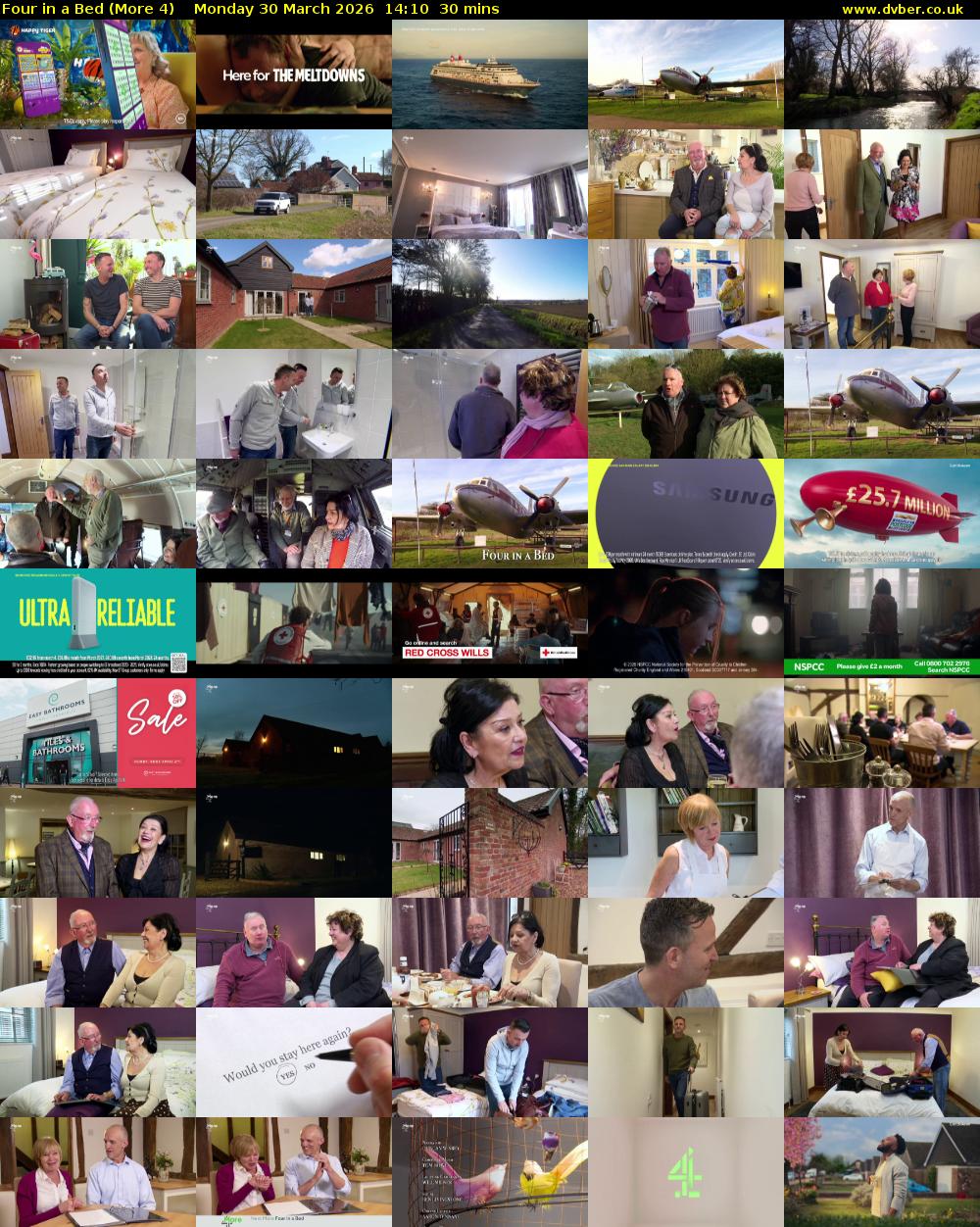 Four in a Bed (More 4) Monday 30 March 2026 14:10 - 14:40