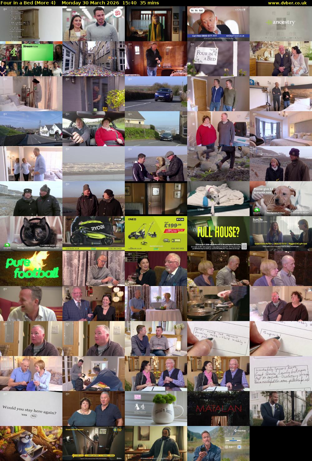 Four in a Bed (More 4) Monday 30 March 2026 15:40 - 16:15