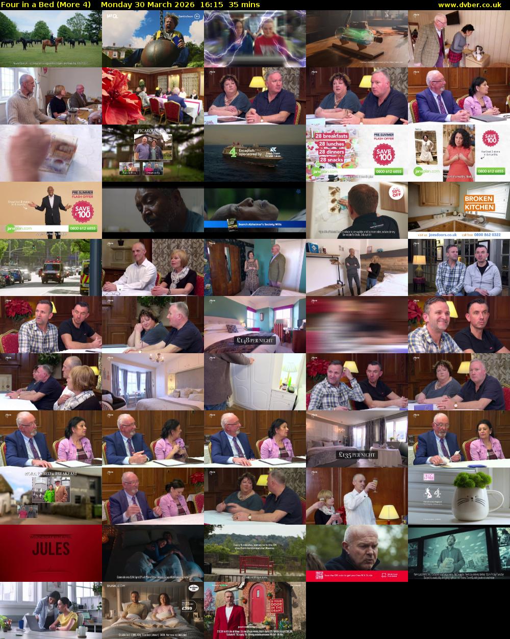 Four in a Bed (More 4) Monday 30 March 2026 16:15 - 16:50