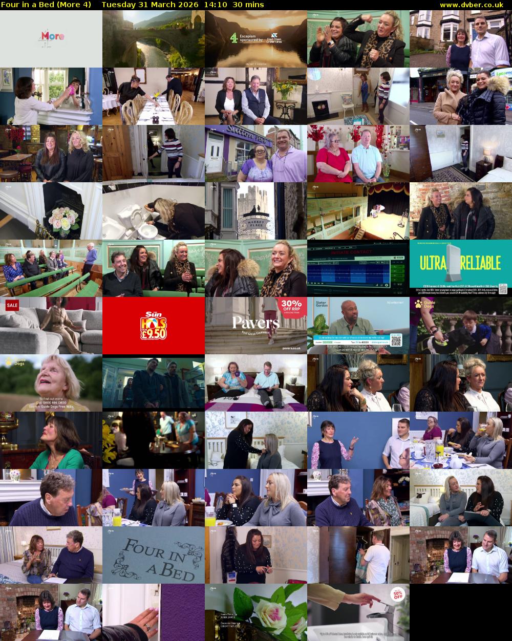 Four in a Bed (More 4) Tuesday 31 March 2026 14:10 - 14:40