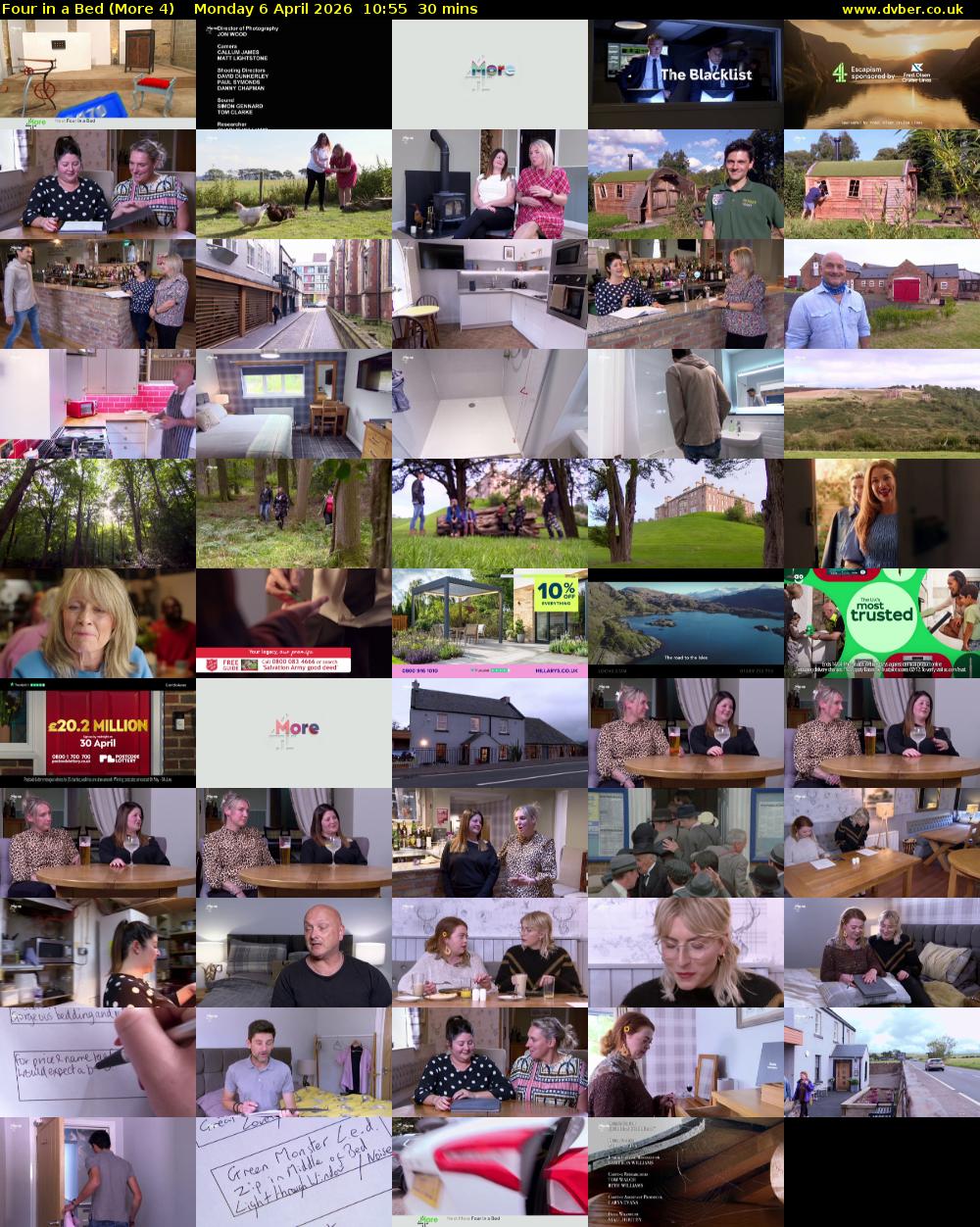 Four in a Bed (More 4) Monday 6 April 2026 10:55 - 11:25