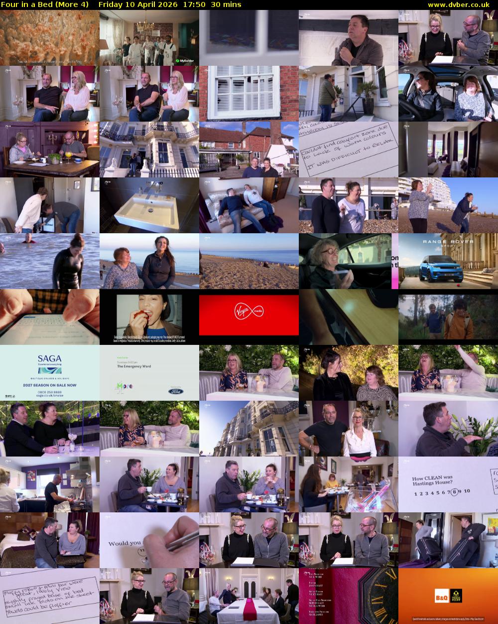 Four in a Bed (More 4) Friday 10 April 2026 17:50 - 18:20