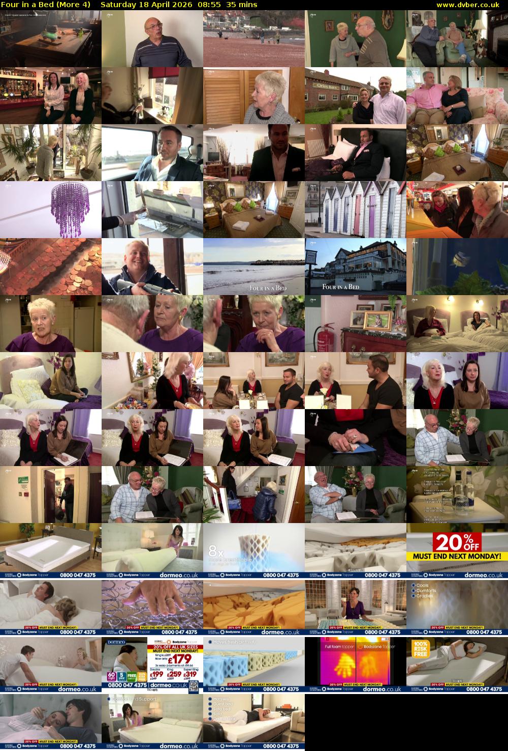 Four in a Bed (More 4) Saturday 18 April 2026 08:55 - 09:30