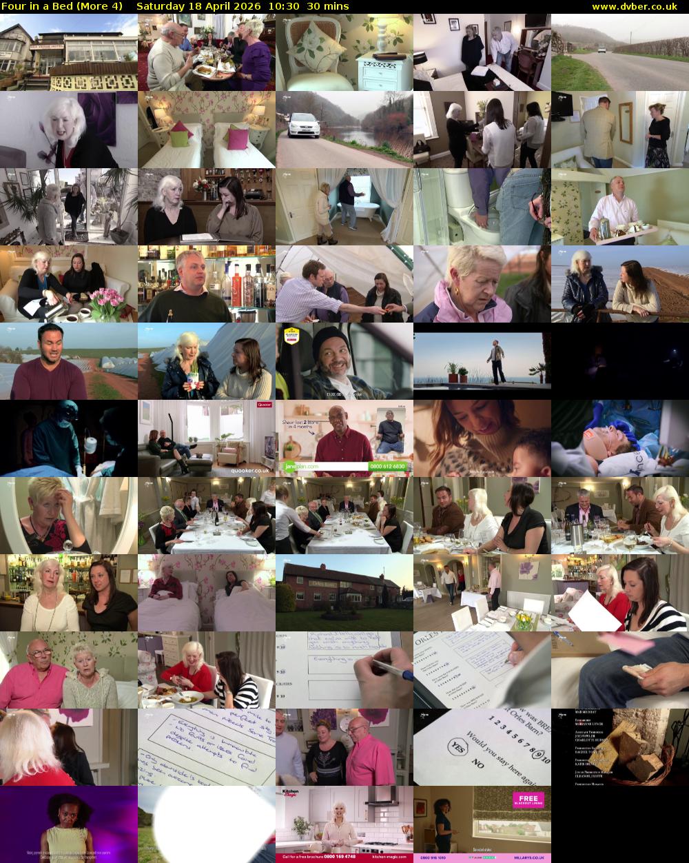 Four in a Bed (More 4) Saturday 18 April 2026 10:30 - 11:00