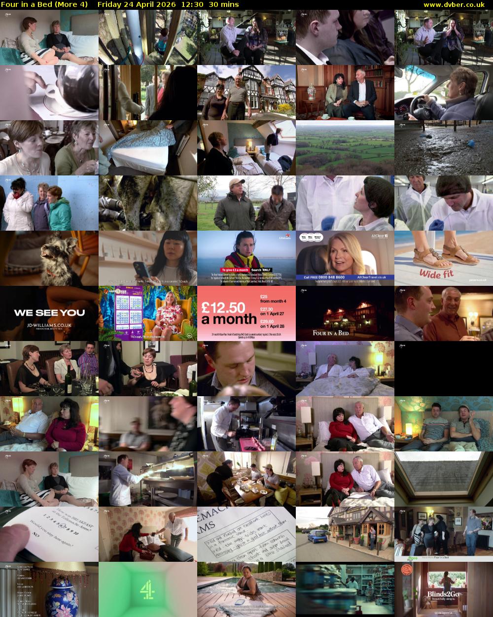 Four in a Bed (More 4) Friday 24 April 2026 12:30 - 13:00