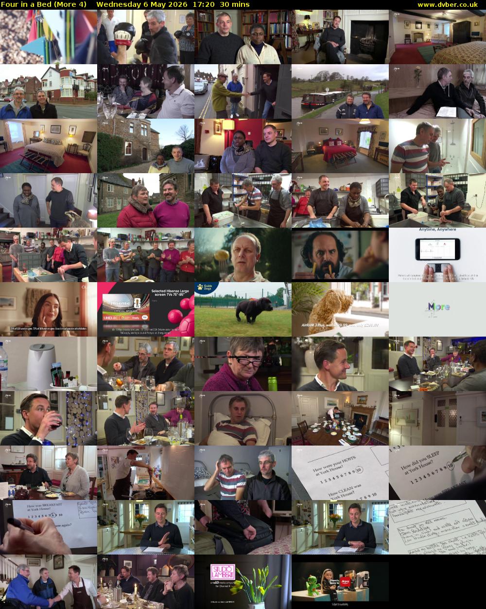 Four in a Bed (More 4) Wednesday 6 May 2026 17:20 - 17:50