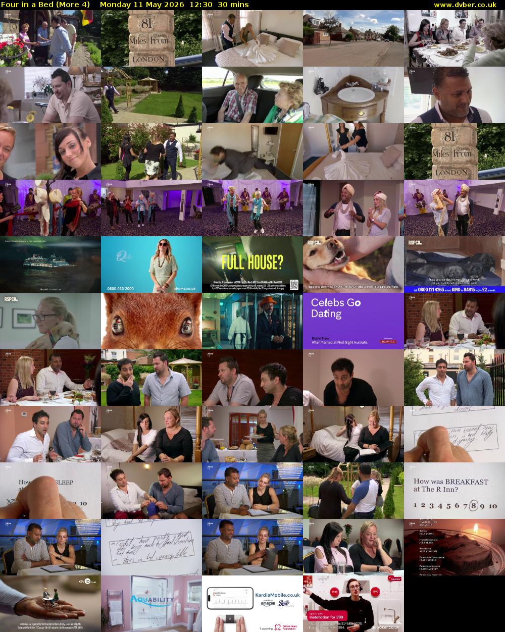 Four in a Bed (More 4) Monday 11 May 2026 12:30 - 13:00