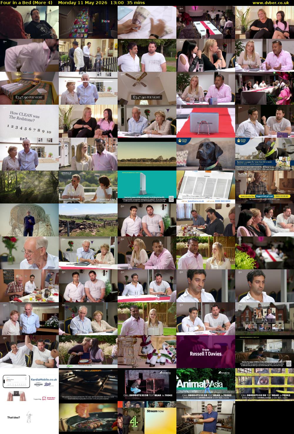 Four in a Bed (More 4) Monday 11 May 2026 13:00 - 13:35