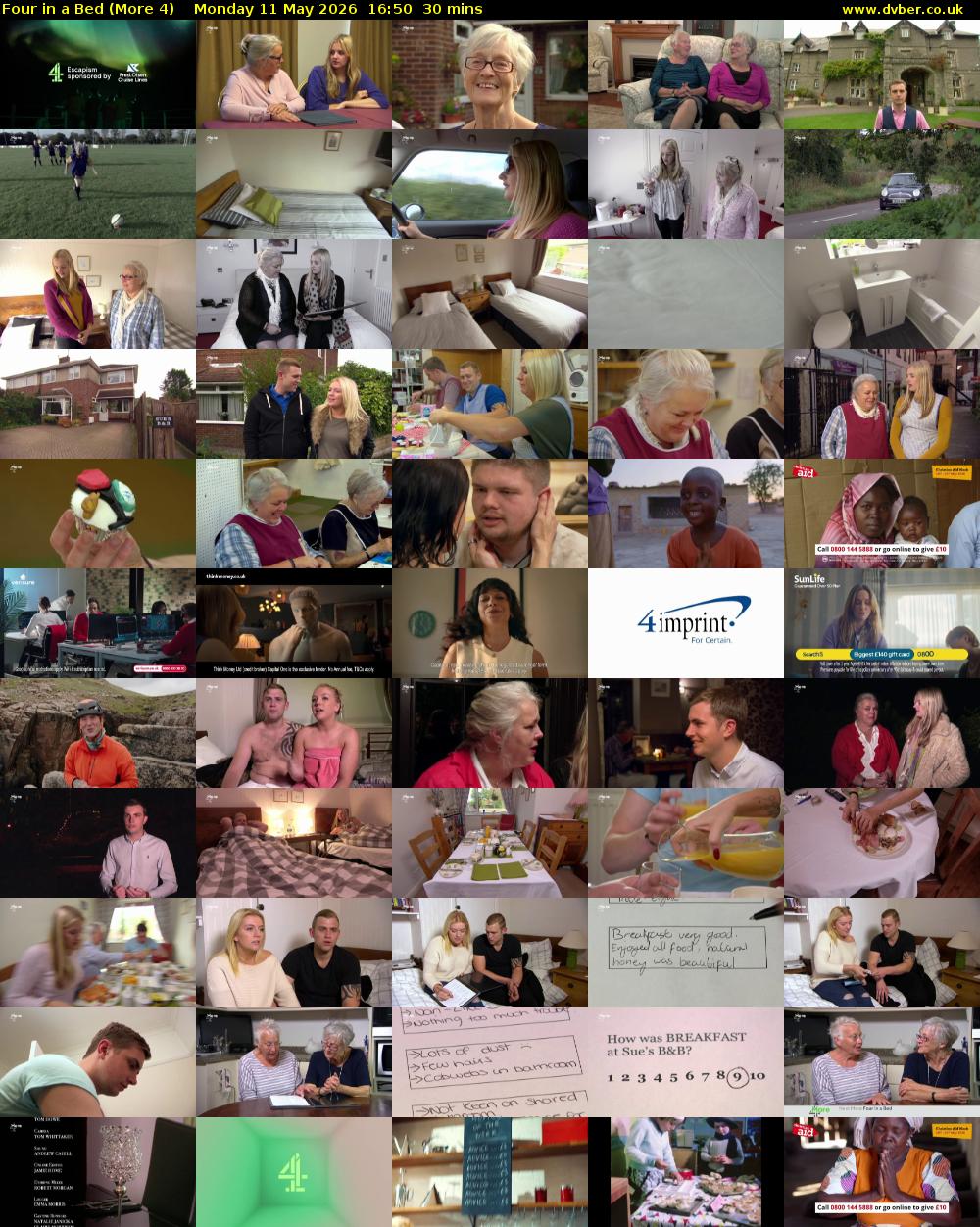 Four in a Bed (More 4) Monday 11 May 2026 16:50 - 17:20
