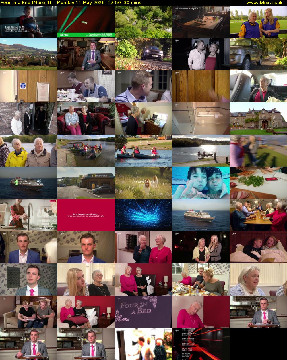 Four in a Bed (More 4) Monday 11 May 2026 17:50 - 18:20