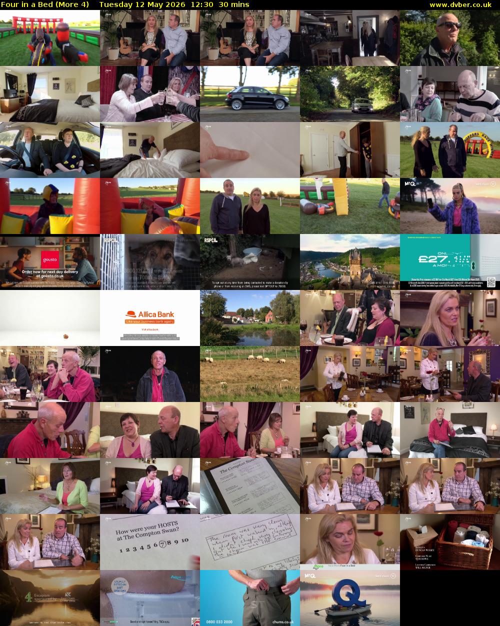 Four in a Bed (More 4) Tuesday 12 May 2026 12:30 - 13:00
