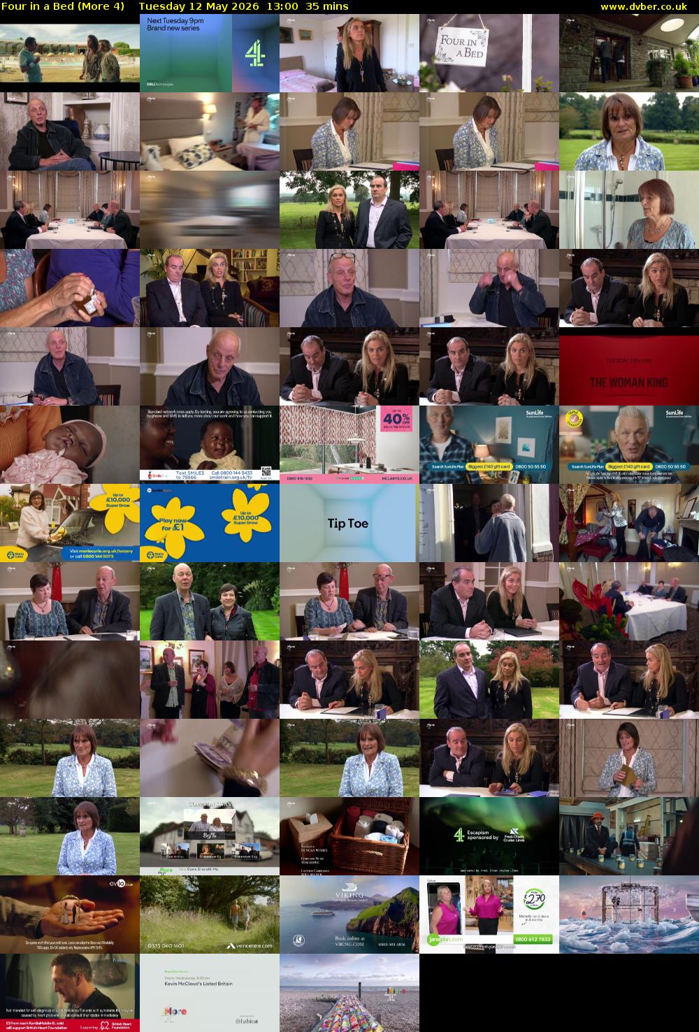 Four in a Bed (More 4) Tuesday 12 May 2026 13:00 - 13:35
