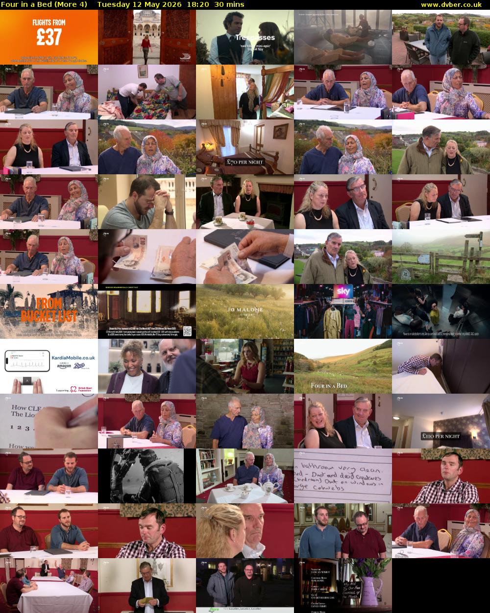 Four in a Bed (More 4) Tuesday 12 May 2026 18:20 - 18:50