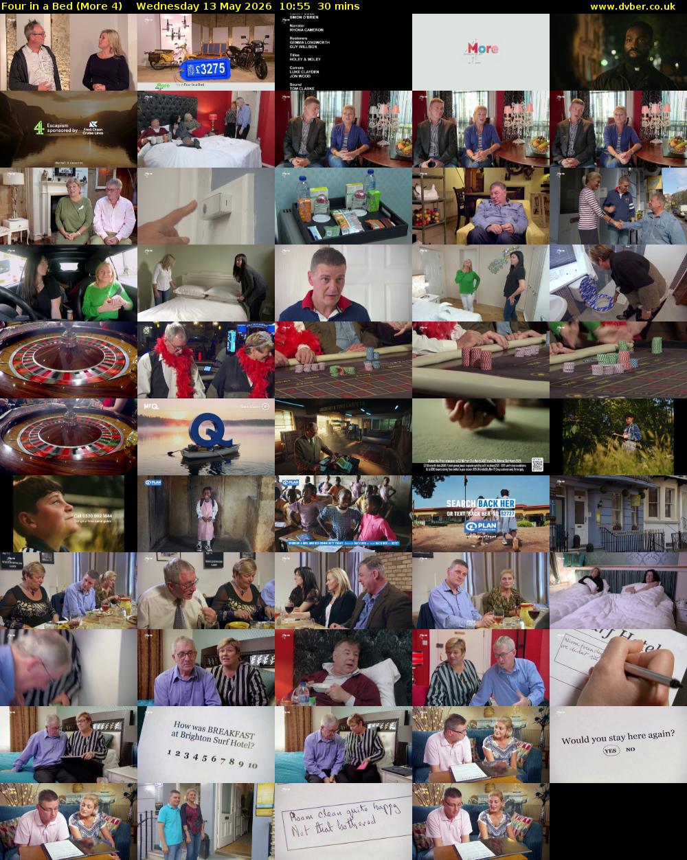 Four in a Bed (More 4) Wednesday 13 May 2026 10:55 - 11:25
