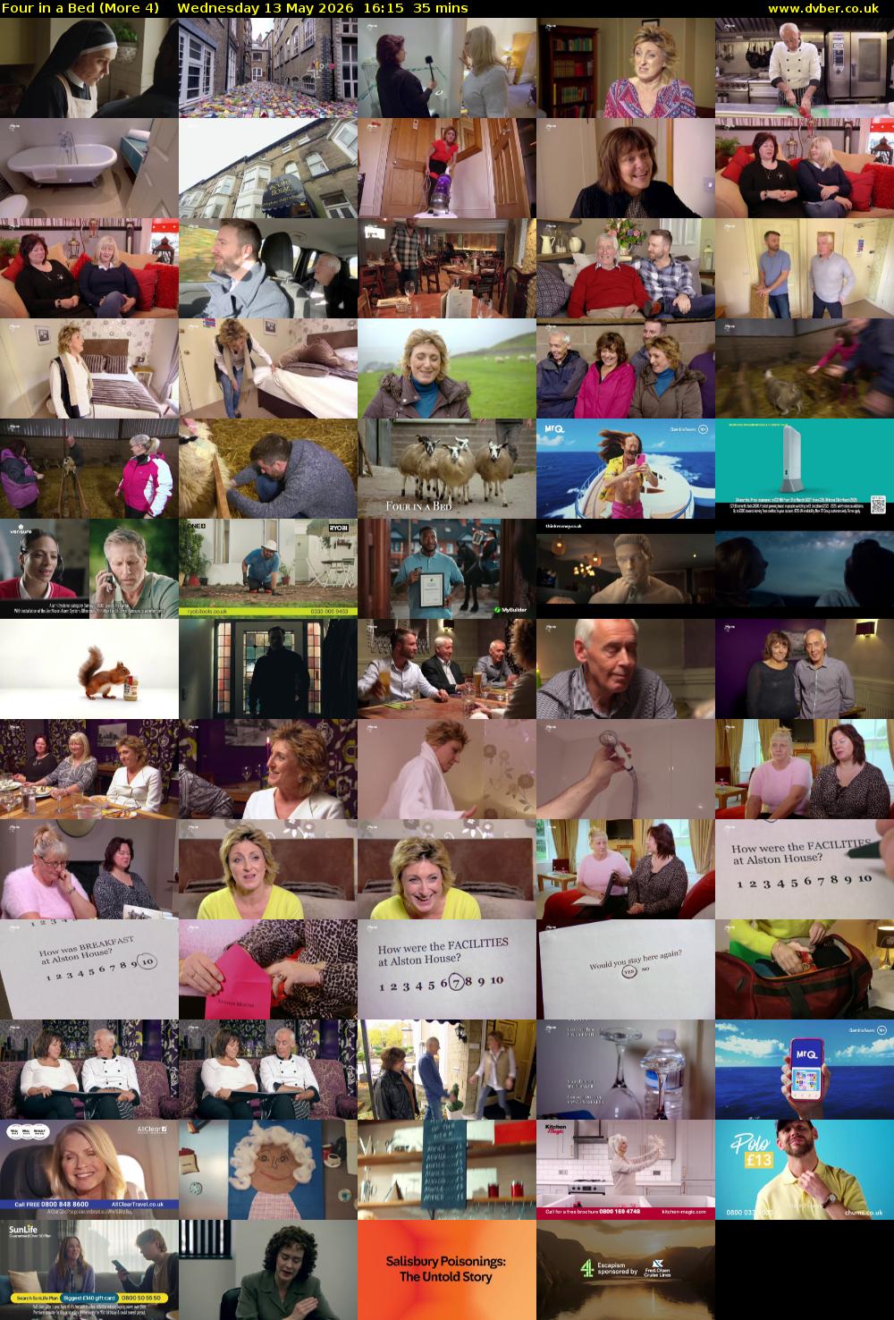 Four in a Bed (More 4) Wednesday 13 May 2026 16:15 - 16:50
