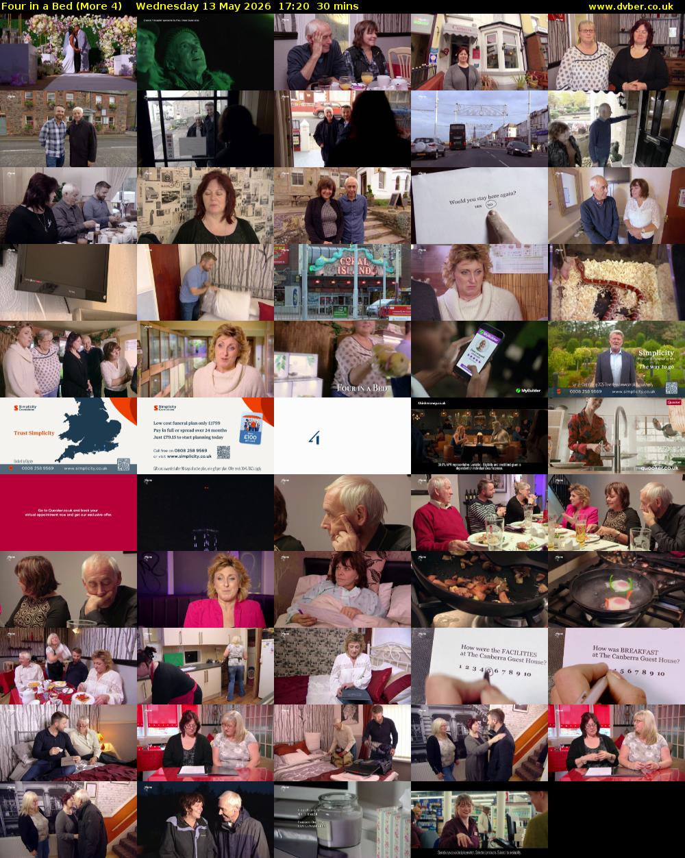 Four in a Bed (More 4) Wednesday 13 May 2026 17:20 - 17:50