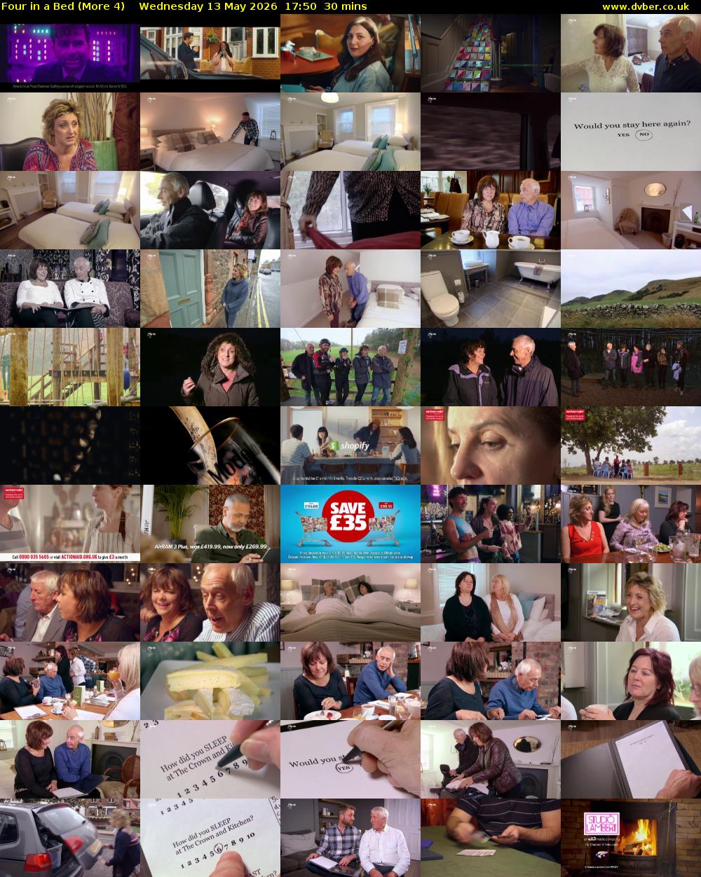 Four in a Bed (More 4) Wednesday 13 May 2026 17:50 - 18:20