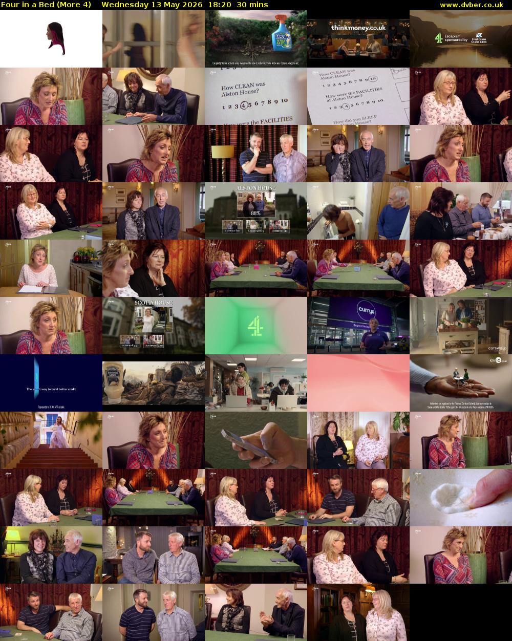 Four in a Bed (More 4) Wednesday 13 May 2026 18:20 - 18:50