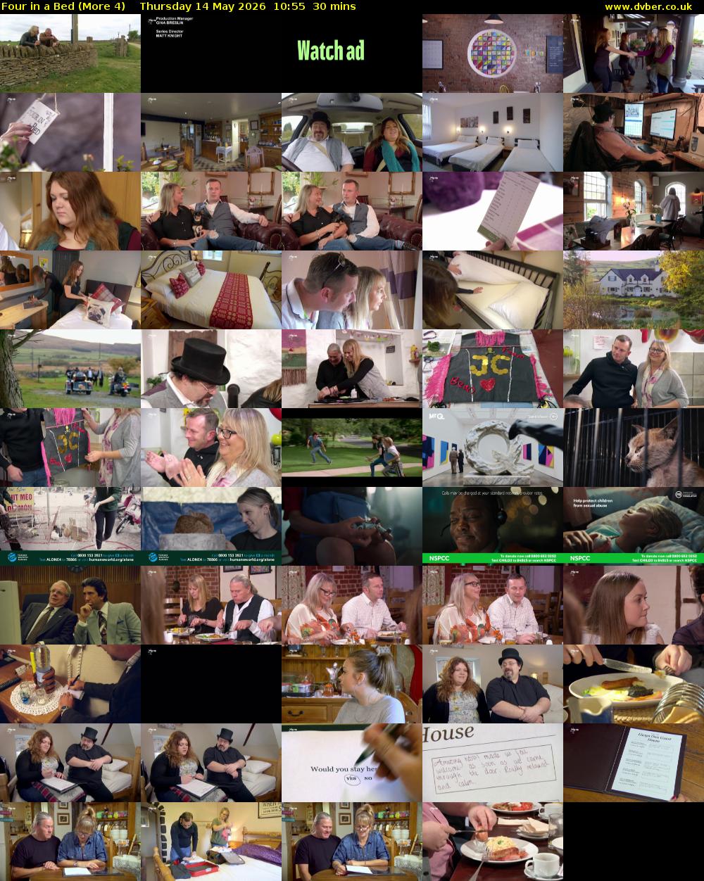 Four in a Bed (More 4) Thursday 14 May 2026 10:55 - 11:25