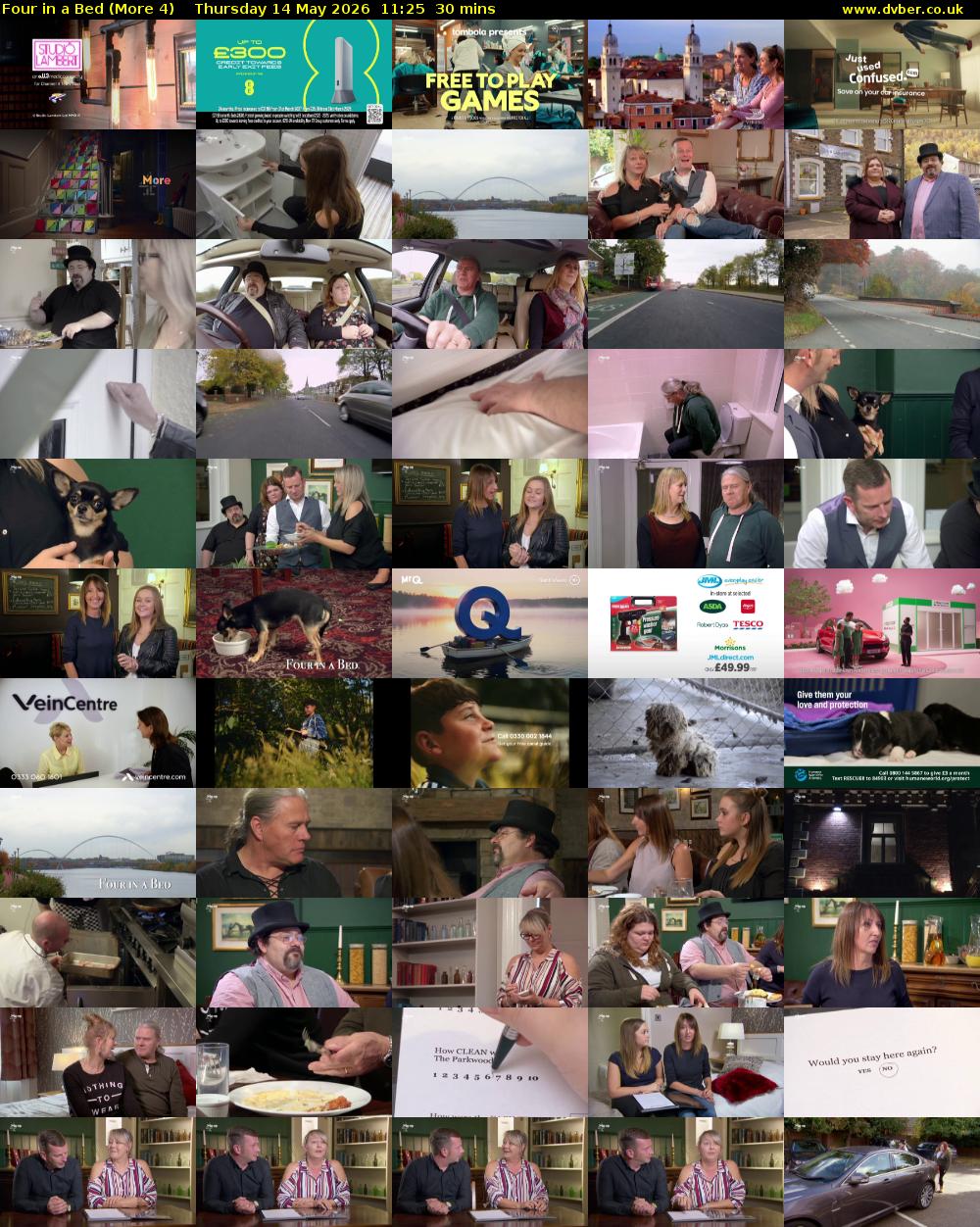 Four in a Bed (More 4) Thursday 14 May 2026 11:25 - 11:55