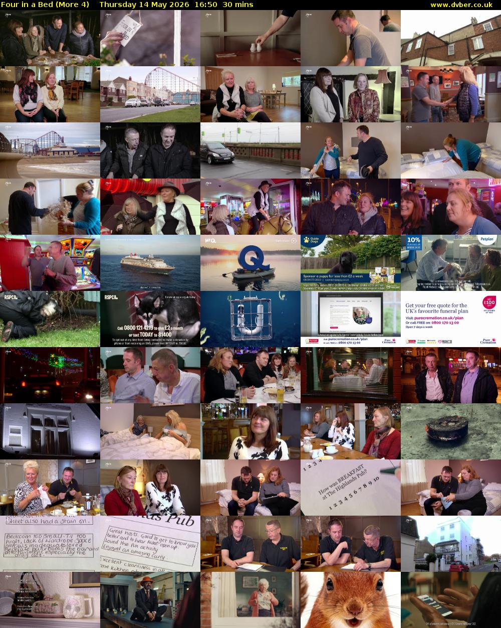 Four in a Bed (More 4) Thursday 14 May 2026 16:50 - 17:20