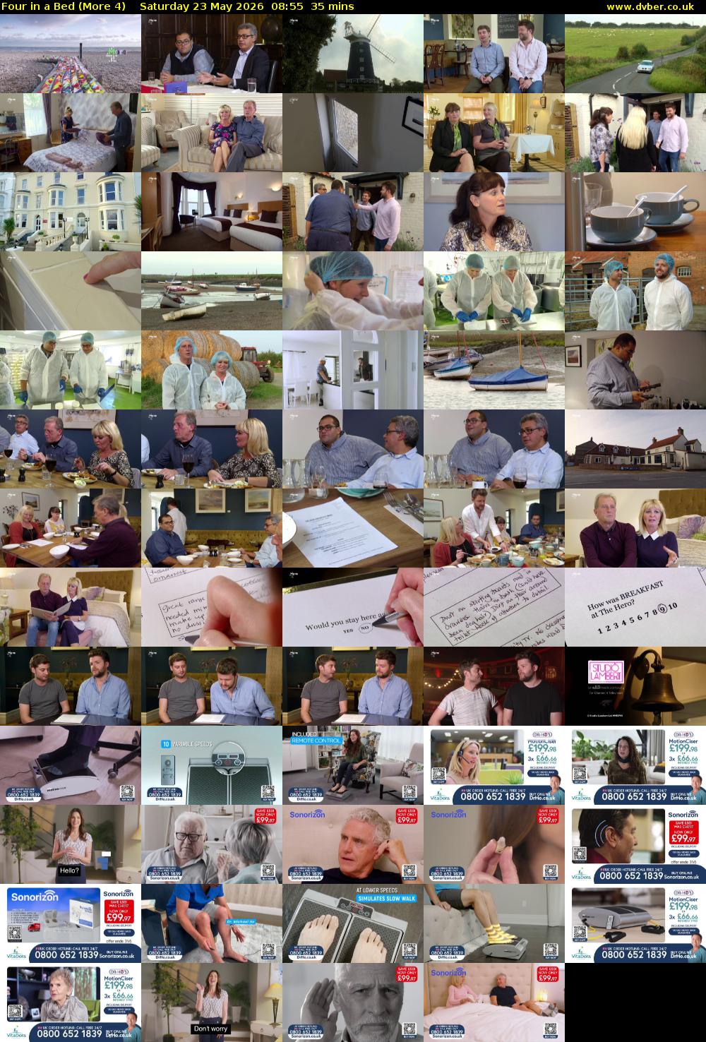 Four in a Bed (More 4) Saturday 23 May 2026 08:55 - 09:30