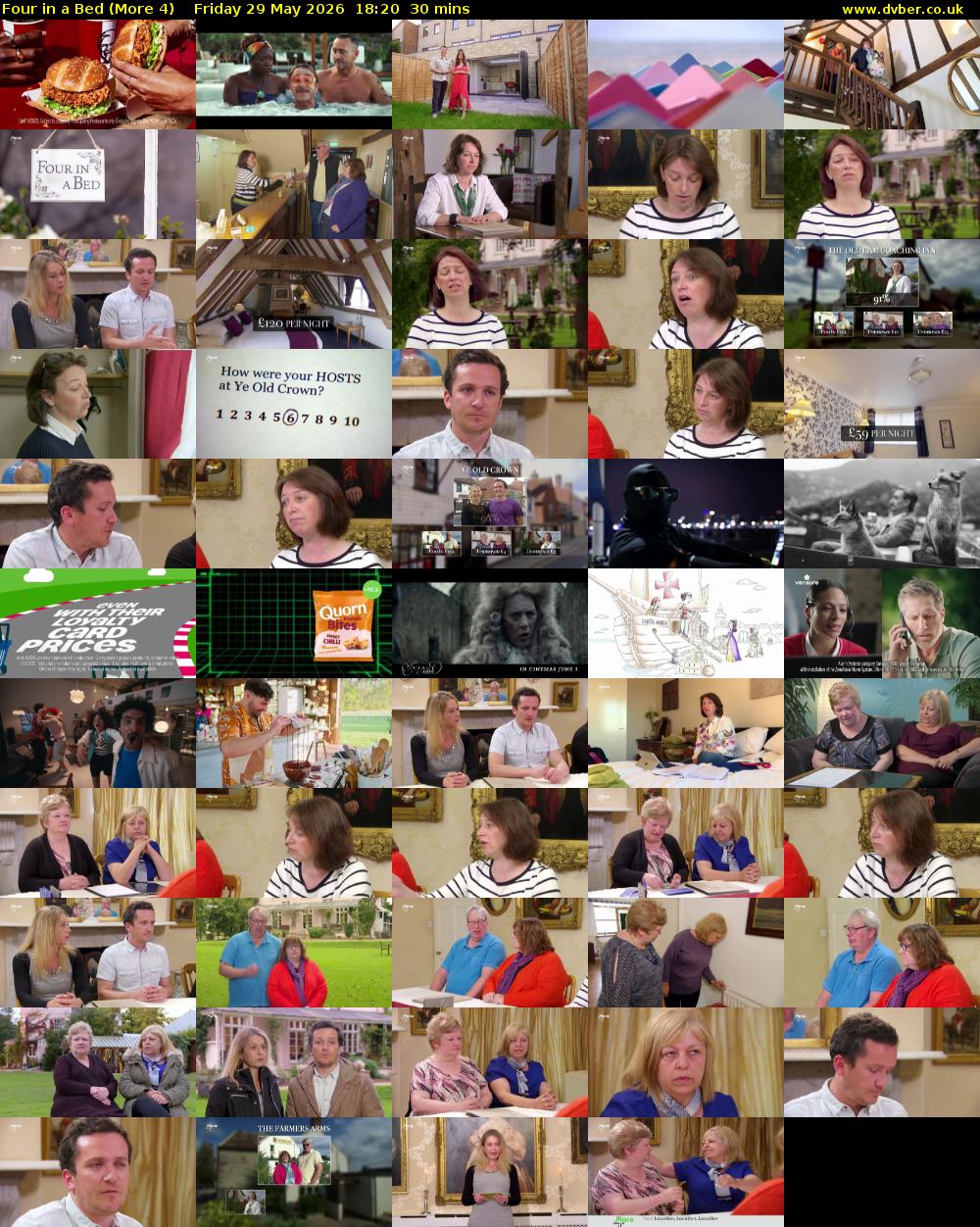 Four in a Bed (More 4) Friday 29 May 2026 18:20 - 18:50