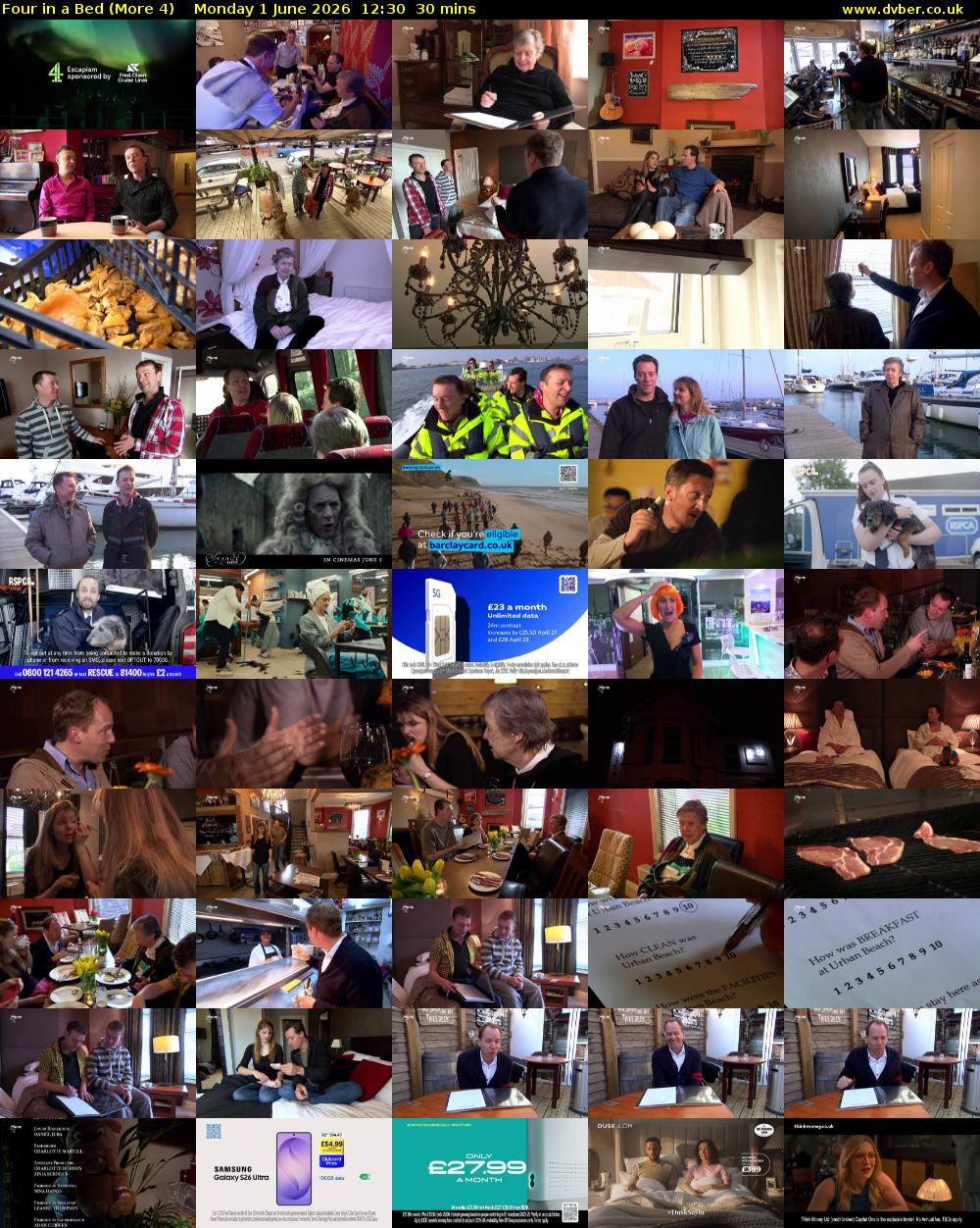 Four in a Bed (More 4) Monday 1 June 2026 12:30 - 13:00